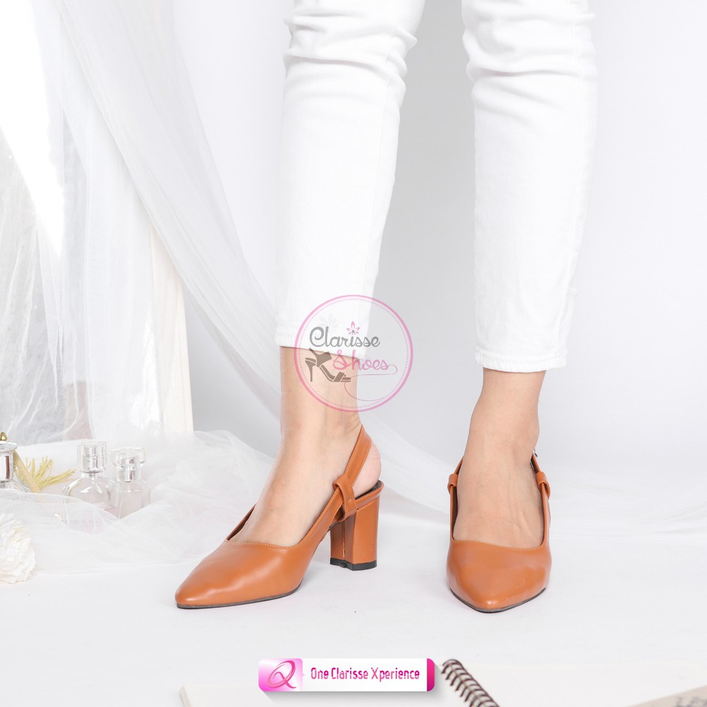 [BEST SELLER] Clarisse heels wanita SC CAMELIA REALPICT pump heels Hak Tahu Semi Premium Collection