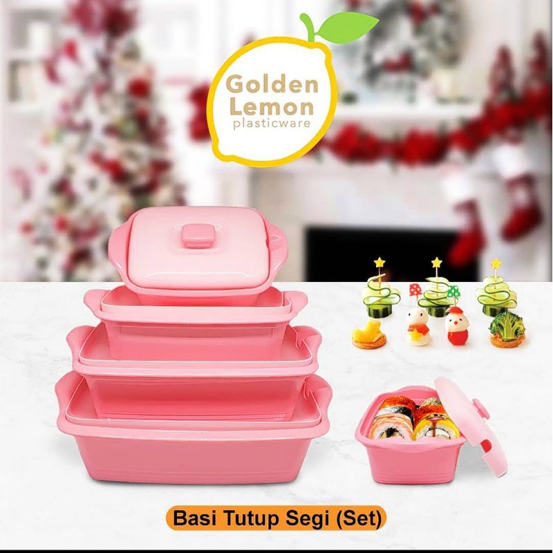 tempat prasmanan pink / basi segi pink golden lemon