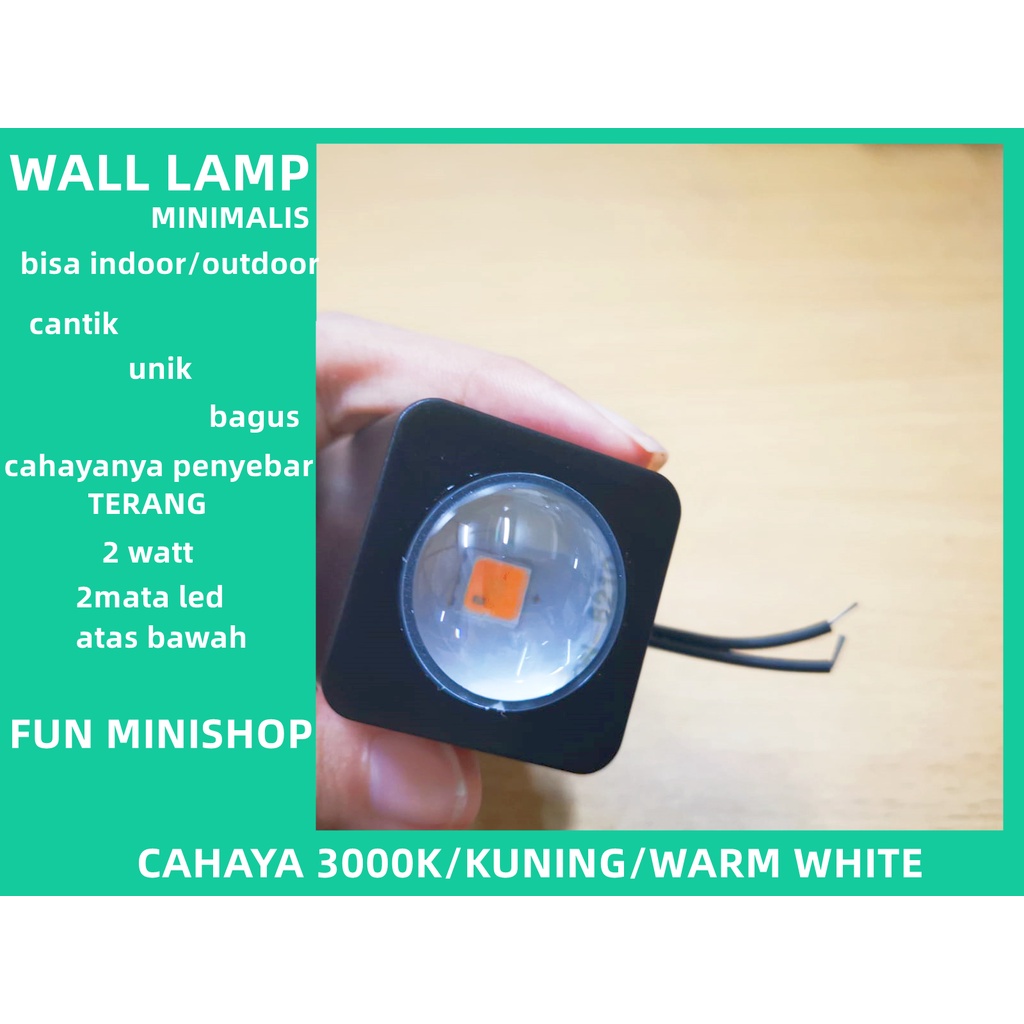 LAMPU DINDING WALL LAMP LAMPU DEKOR 2WATT LAMPU SOROT LAMPU TAMAN WATERPROOF