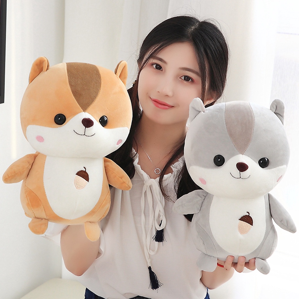 Boneka Tupai Lucu Hadiah Untuk Anak - Anak / Mainan Mewah Model Duduk
