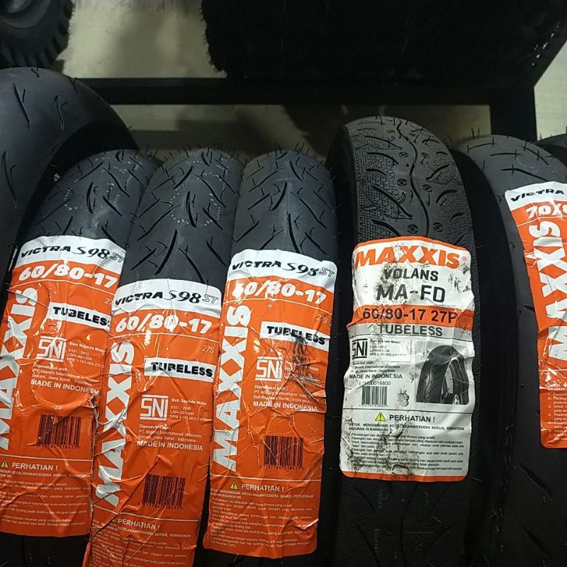 MAXXIS BAN LUAR 60/80 RING 17 TUBELESS VICTRA S98 &amp; VOLANS MA-FD