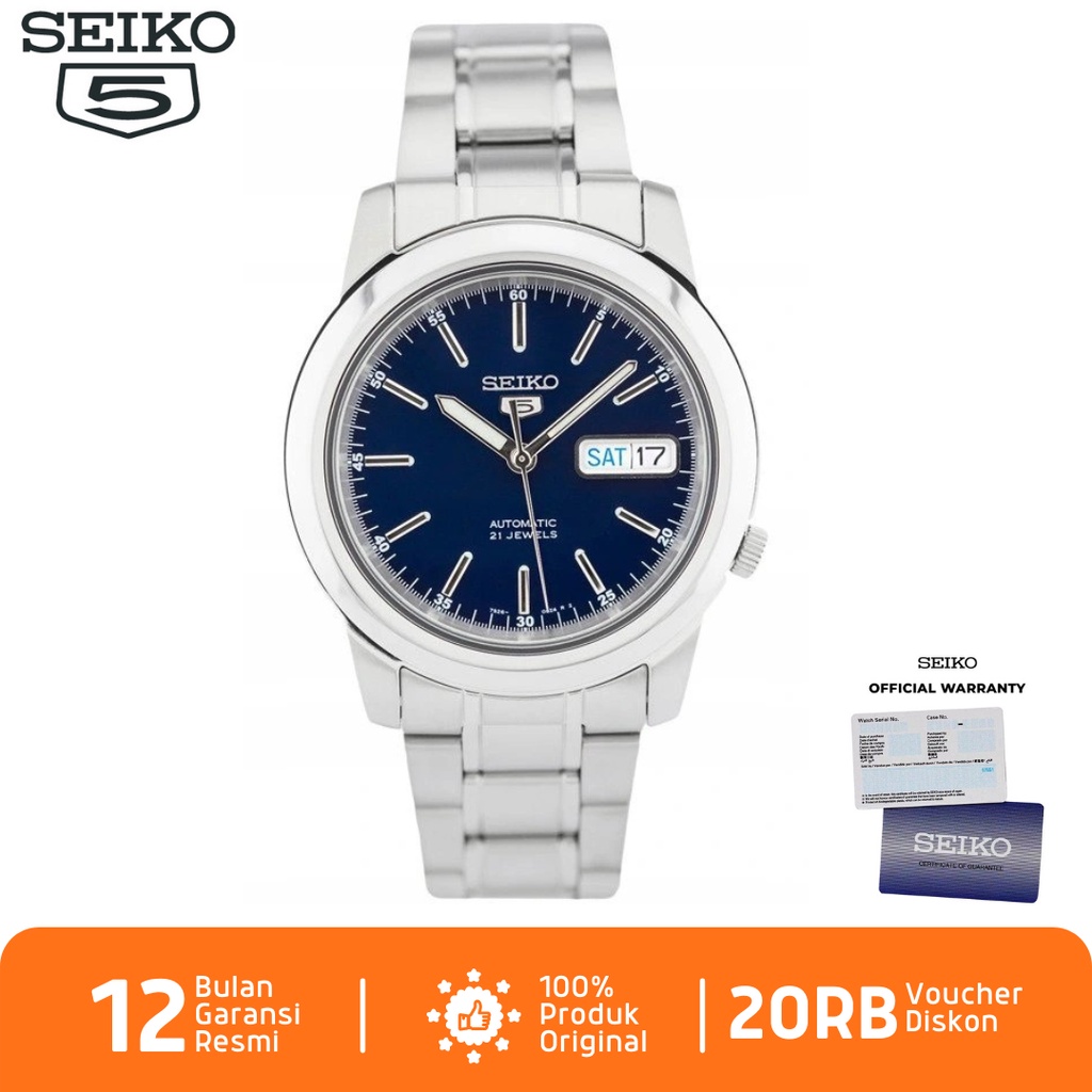 Seiko Pria SNKE51 Jam Tangan Pria Seiko 5 Automatic SNKE51K1 Stainless Steel Strap