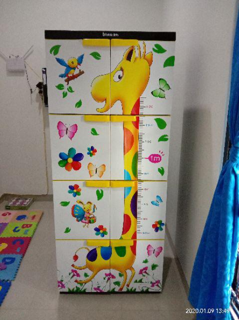 Lemari Plastik Lemari Pakaian Homey Premium Jerpah Susun 4 (jumbo)