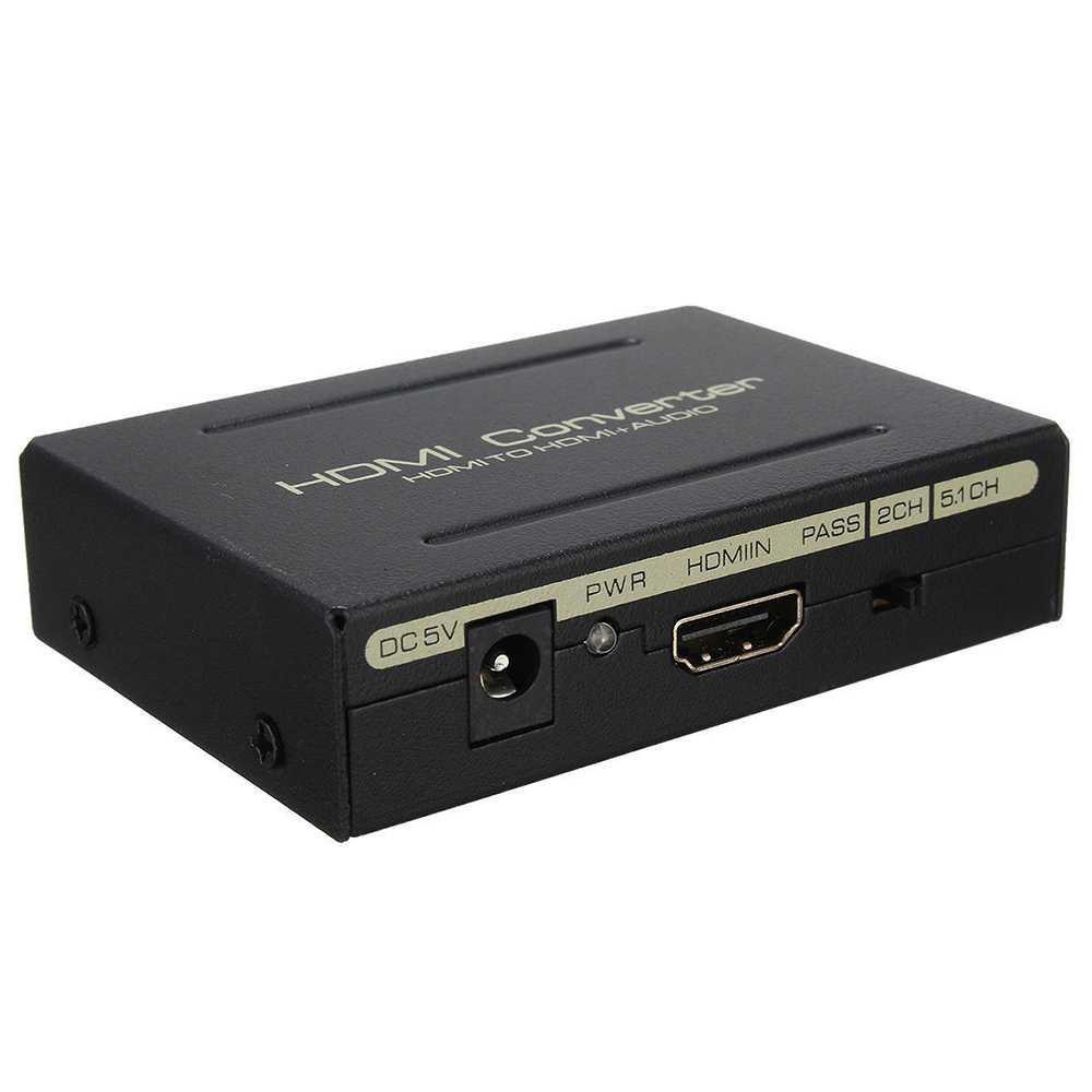 HDMI to HDMI + Optical SPDIF + RCA Audio Extractor Converter - AY60 [Hitam]