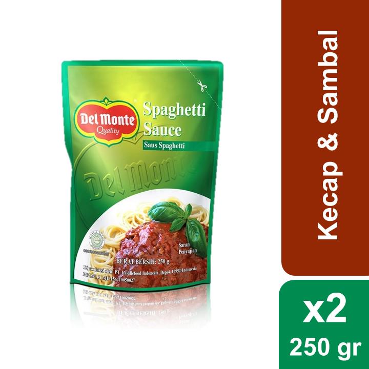 

Delmonte Saus Spaghetti Pouch 250 gr x 2 pcs