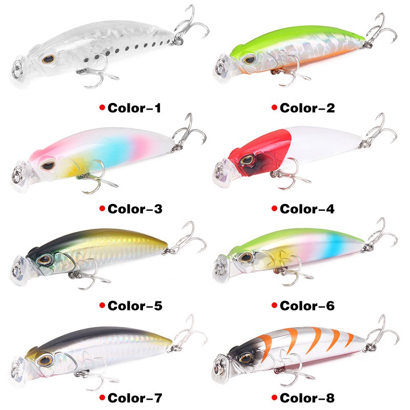 Umpan Ikan Alat Pancing Murah Minnow Lure Umpan Pancing Buatan Kail Pancing Heavy Sinking Minnow Clouser Minnow 1PCS 8cm/10g Umpan Pancing 3D Eyes Plastic relix nusantara Umpan Mancing Alat Pancing