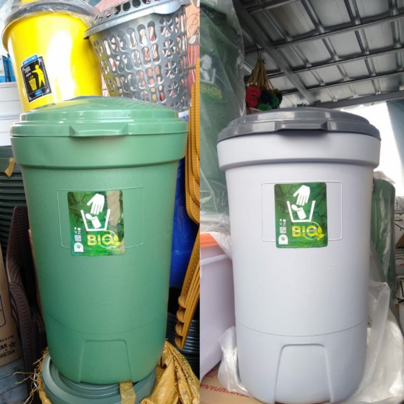 Tempat Sampah Roda 120 Liter Green Leaf