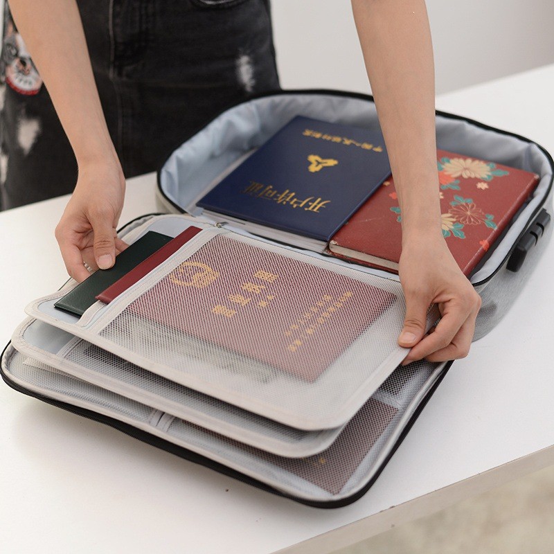 Document Bag Tas Dokumen  Travel Organizer Bag Tempat Penyimpanan Perlengkapan Traveling