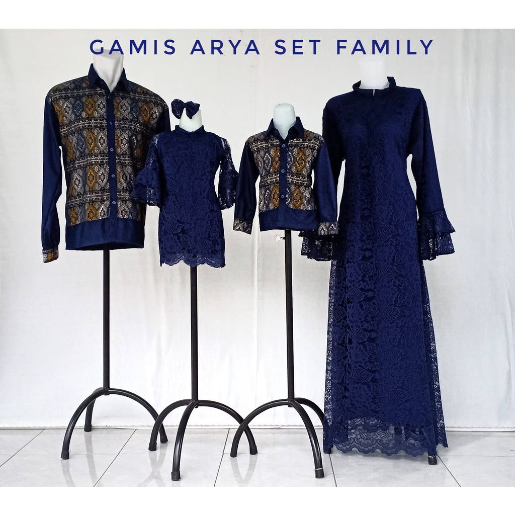 Gamis Bianca/Seragam Couple Kekinian/Seragam Sarimbit Brukat Kombi Batik Model Terbaru/Sarimbit Leba