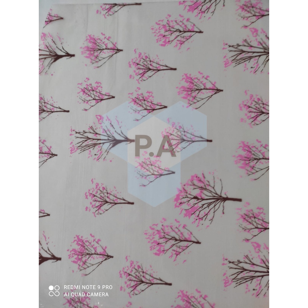 Sticker Kaca -Kaca Film - Sandblast Sandblast Sunblast Kaca Motif Bunga 025