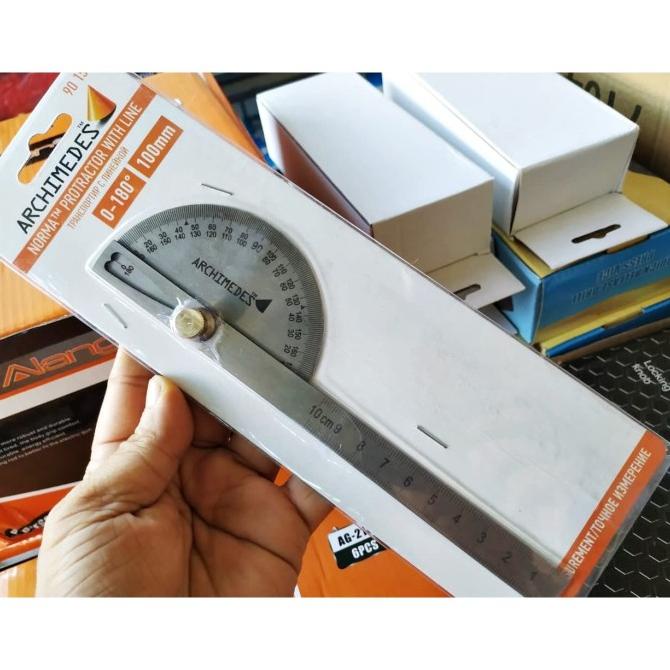 

favorit] Busur Derajat Combi Penggaris Stainless Protractor Alat Ukur Sudut