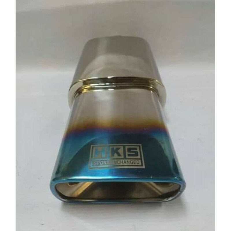 Knalpot Racing Mobil HKS Oval & Kotak Blue suara ngebas kering (Jazz,Brio,Ertiga,Ayla,Calya,Sigra)
