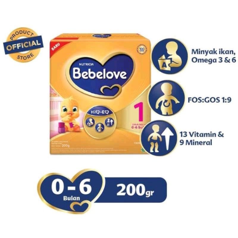 Bebelove 1 susu formula untuk bayi usia 0-6 bulan 200 gr