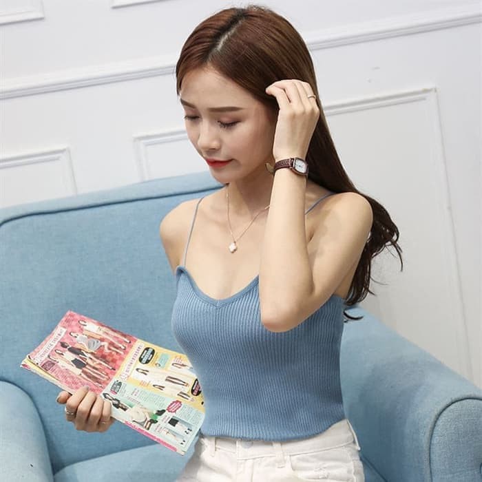 Tanktop Kamisol RIB | Korea Knit Tank Top / Kamisol / Tanktop Polos-1
