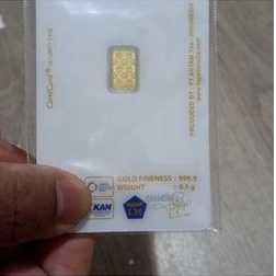 Emas ANTAM 0.5 Gram - press albino