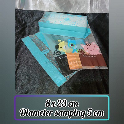 Plastik fancy / kemasan souvenir/ cookies motif lucu 8 x 23(10 pcs)
