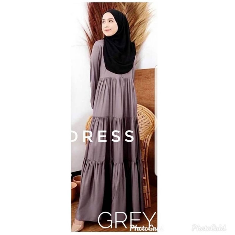 Hanum Dress Premium / Dress Polos / Dress Busui / Gamis Busui / Dress Rayon / COD