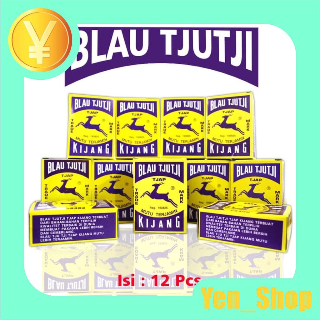 Blau Cuci Cap Kijang Asli Original 1 Pak = 12 Kotak (Harga Per Pack)