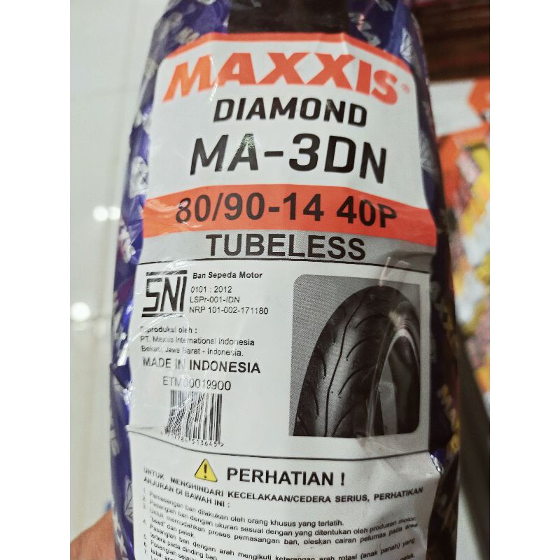 MAXXIS BAN LUAR TYPE MA-3DN DIAMOND 80/90 RING 14 TUBELESS