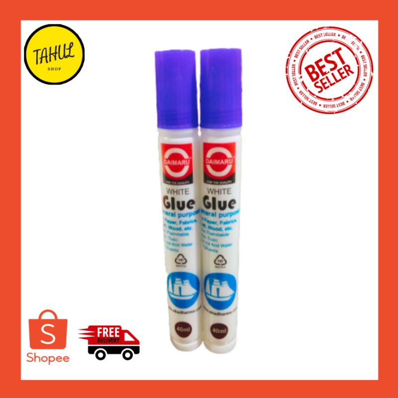 

WHITE GLUE DAIMARU / LEM PUTIH DAIMARU 40 ML / LEM PUTIH PRAKTIS