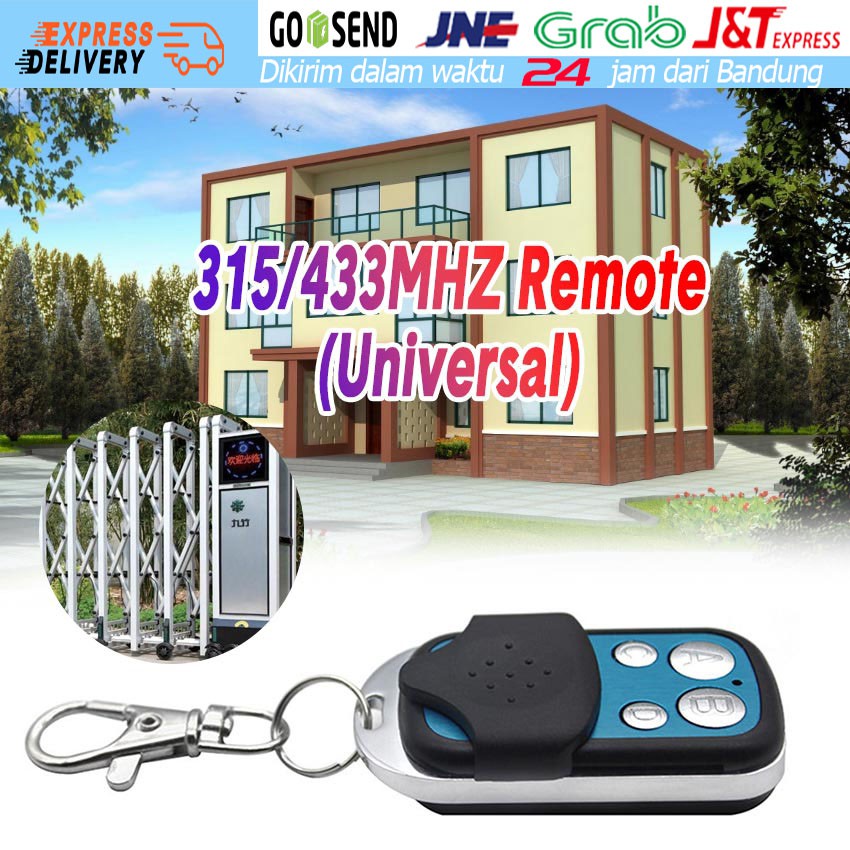 Duplikat Kunci Remot Mobil 4 Tombol 315MHz / 433MHz untuk Buka Pintu Garasi Remote Control Wireless