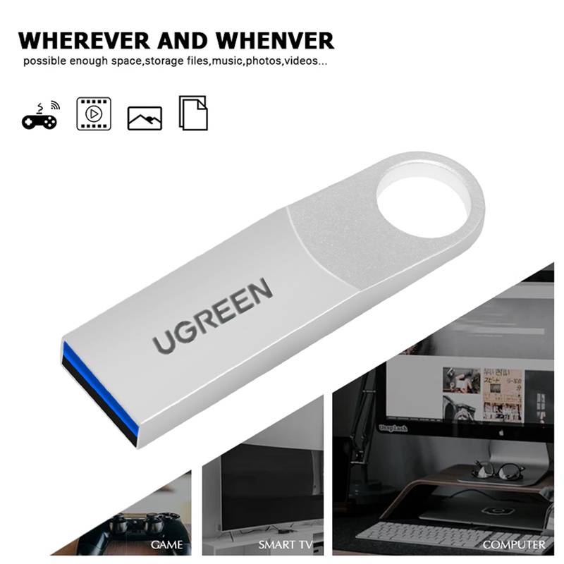 Ugreen Flash Disk USB 3.0 Kapasitas 2TB Bahan Metal Anti Air