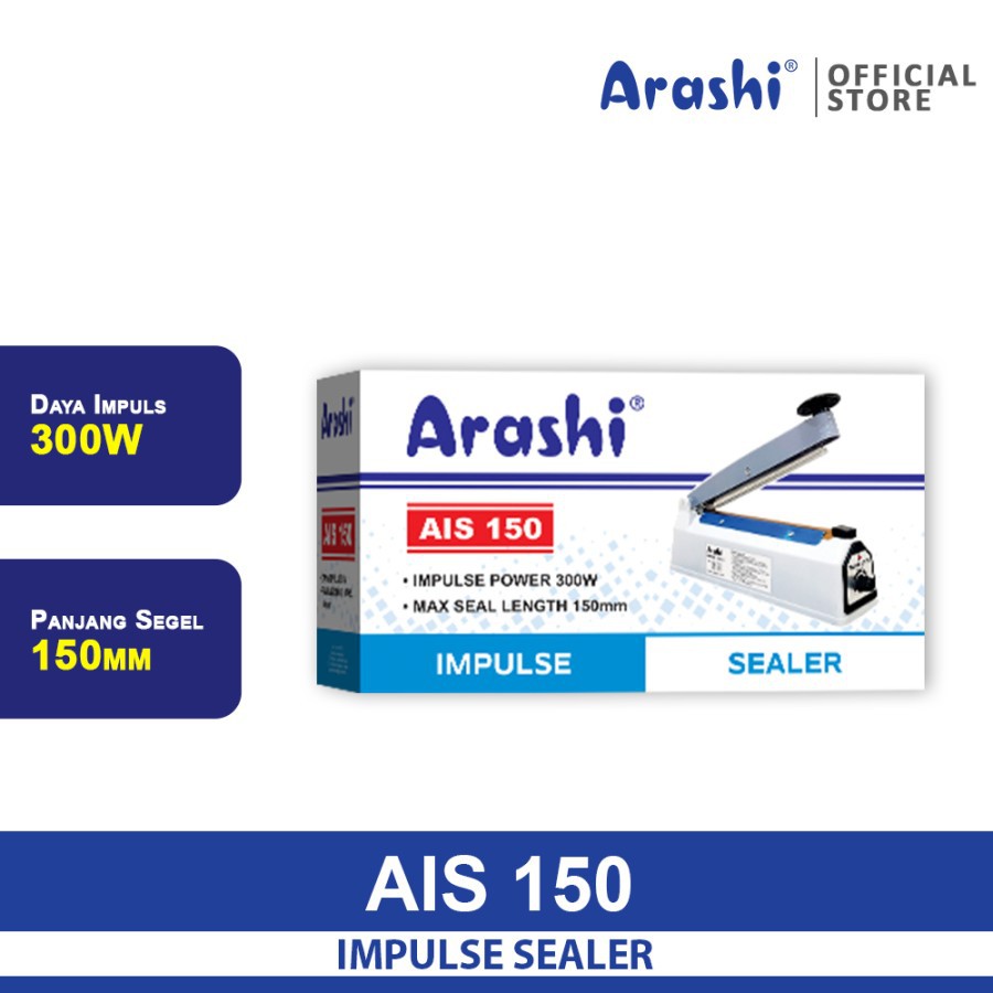 ARASHI AIS 150 - Impulse Sealer 150 mm / Perekat Plastik 15 cm