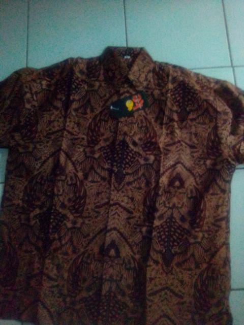 Kemeja Batik Kerja Big Size Jumbo Size Fit Xxl Ld 115 Warna Hitam Putih Casual Formal Kondangan I.76