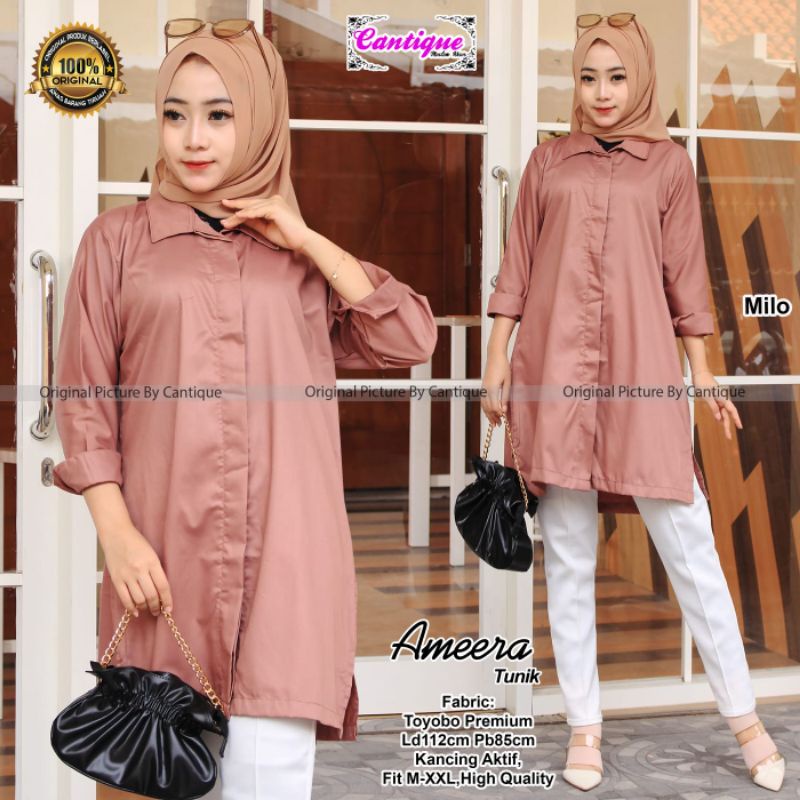 Tunik polos premium / Ameera tunik by cantique / tunik polos wanita