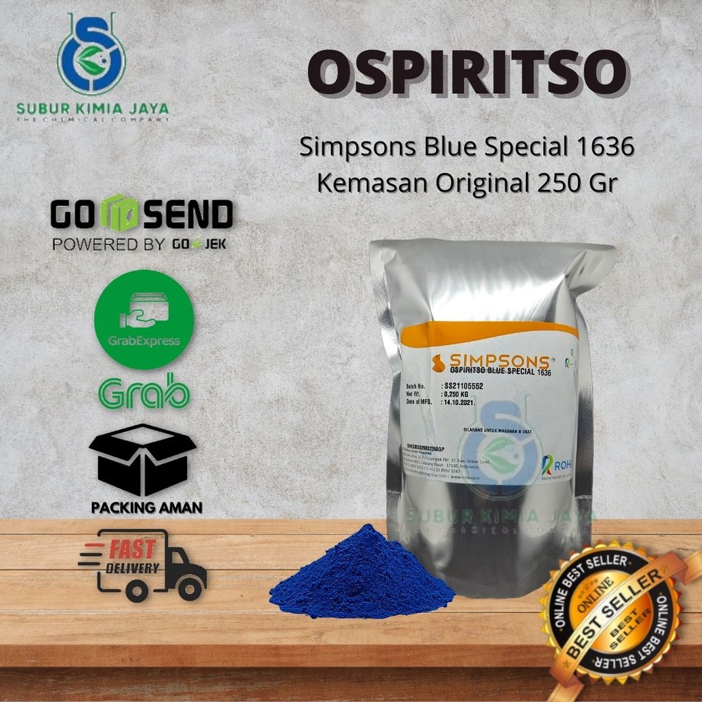 

Pewarna Minyak Biru / Pewarna Biru / Pewarna Lilin / OSP Blue Special 1636 250 GR Premium