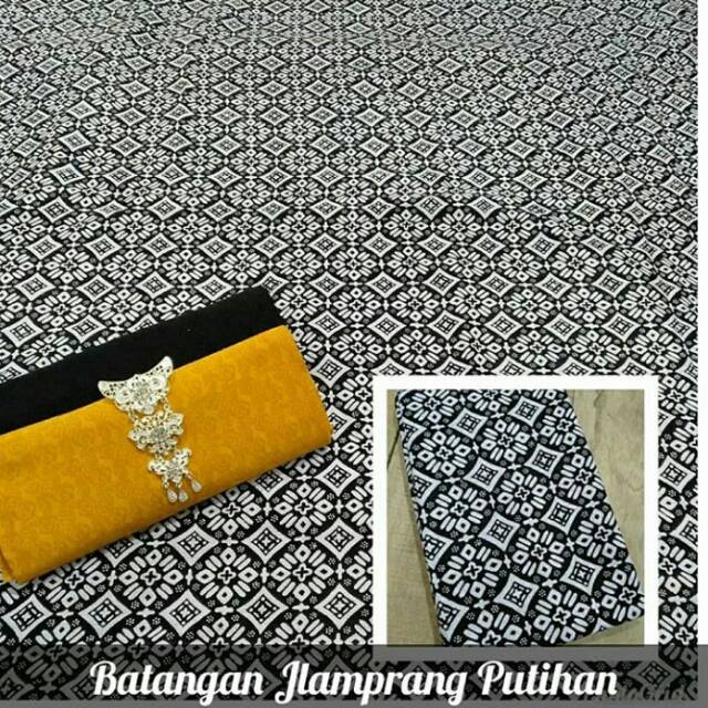 ARD KAIN BATIK GARUTAN JLAMPRANG  EMBOS BATIK HITAM PUTIH / BATIK ORI PEKALONGAN