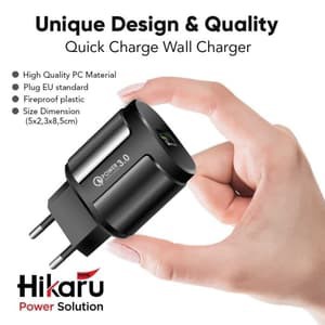 CHARGER HIKARU SMART AMPERE HC42 MICRO QUALCOMM 3.0