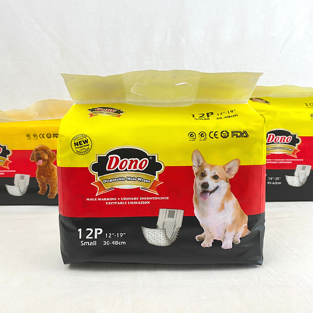 

DONO Disposable MALE Diaper SMALL 30-48cm 12pcs