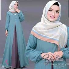 Ns FC Najibah Gamis Syari Putih Benhur Abu Toska Navy Maroon Hujan Muslim Modis Modern White Mach D