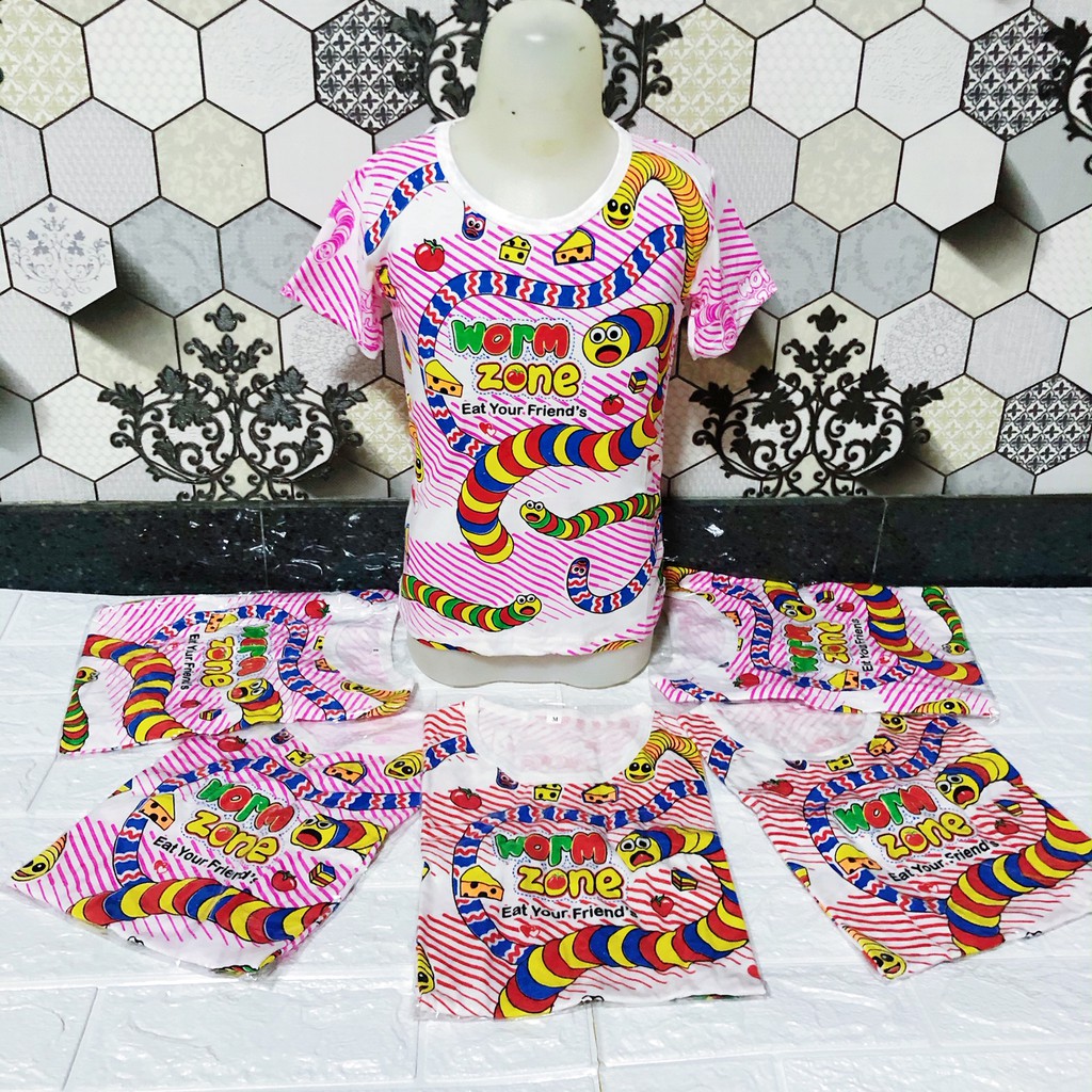 KAUS ANAK FULL PRINT  TRENDY DAN MURAH / BAJU ANAK / ATASAN ANAK