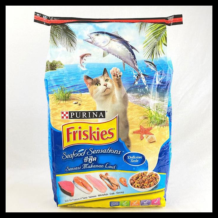 Friskies Makanan Kucing Seafood Sensations 7Kg  Shopee Indonesia