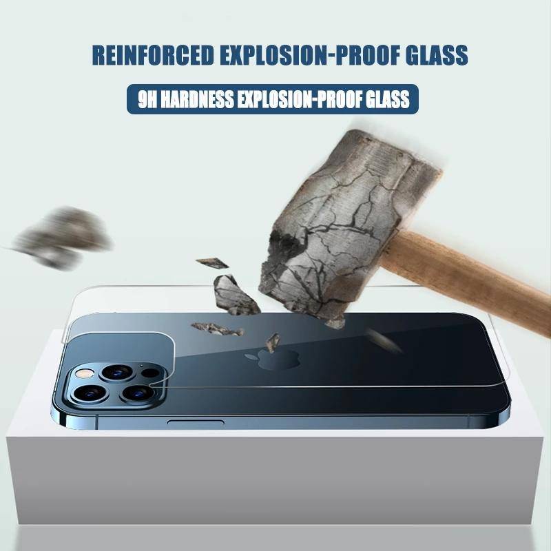 Tempered Glass Pelindung Layar Depan Belakang 2 IN 1 Untuk iPhone 14 13 12 Pro Max Mini 14 plus 14 plus 14pro 13pro 12pro