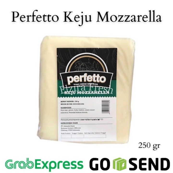 

Perfetto Keju Mozzarella 250 gr / Mozzarella Cheese (Elzira Fresh)