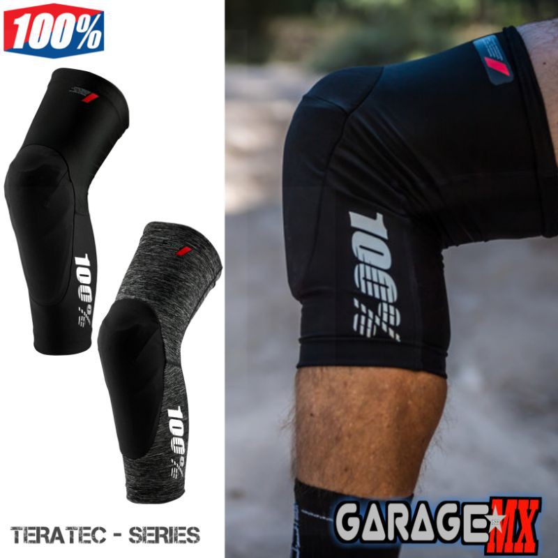 KNEE GUARD 100 PERCENT TERATEC.DEKER.KNEE PROTECTOR.PELINDUNG SIKUT.MTB.MOTOCROSS.DOWMHILL.TRAIL