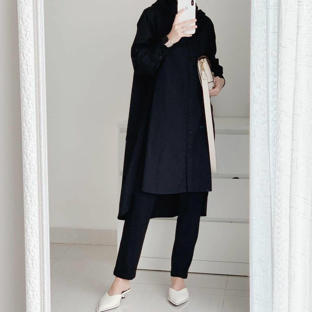 Hanley Long Shirt / Baju Tunik Wanita Terbaru 2021 / Atasan Muslim Wanita Termurah / OOTD Muslim Kekinian-4