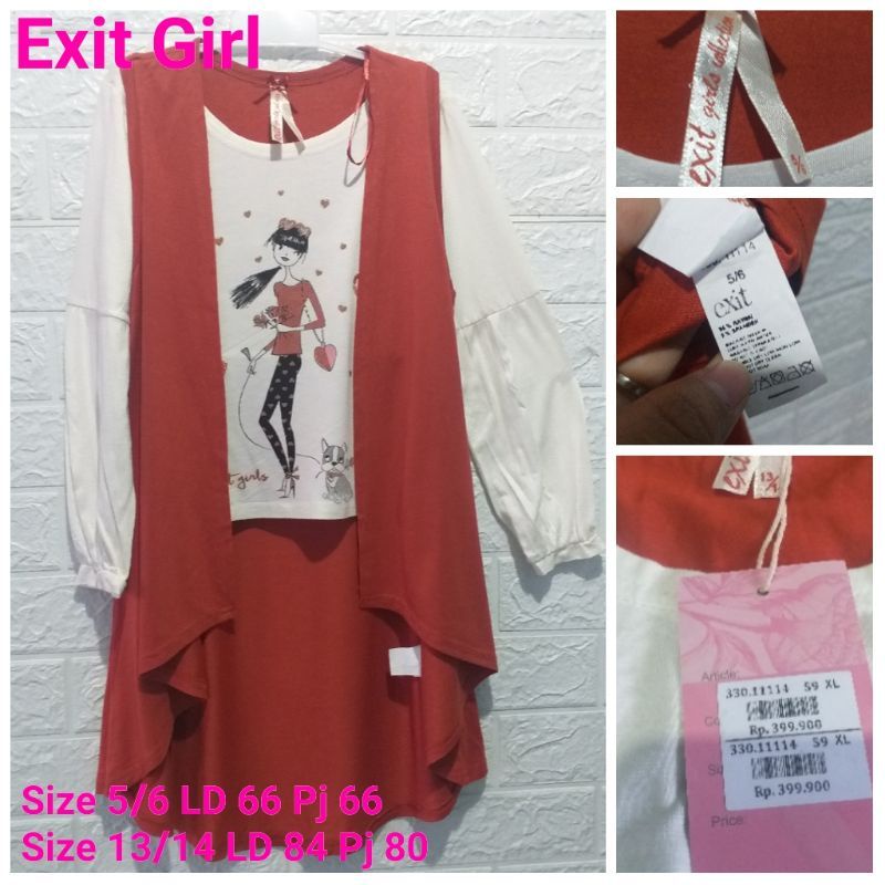 EXIT GIRLS ORIGINAL KAOS ATASAN CARDIGAN