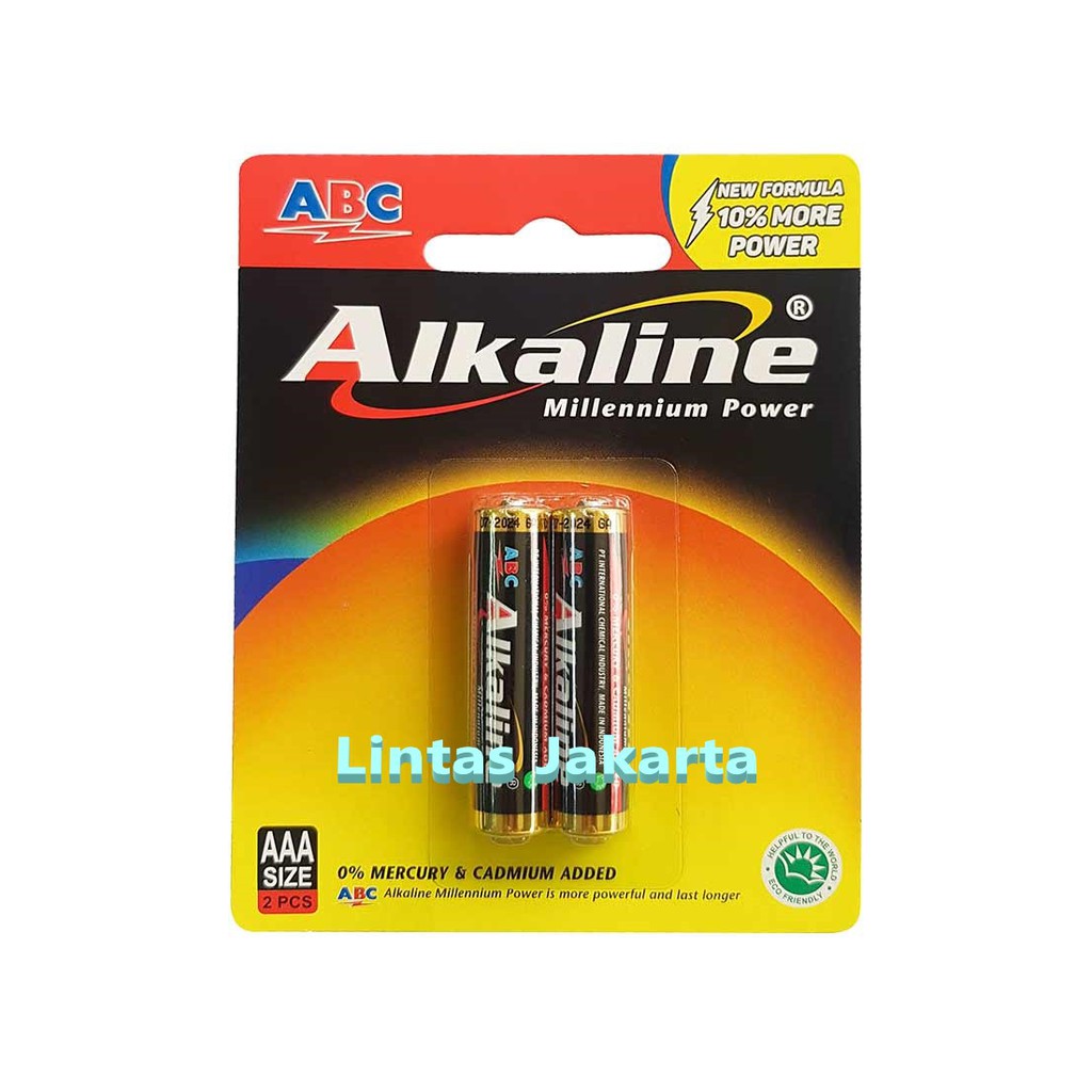 Baterai / Battery Alkaline Merk ABC Type AAA (Isi 2 buah)