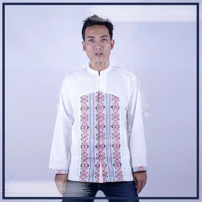 baju koko motif lengan panjang kode 3 R.23