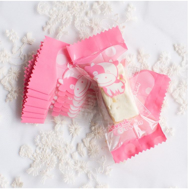 

Plastik Nougat - Permen - Coklat Pink Cow