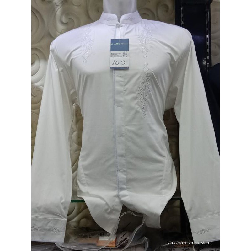 Baju Koko AL-mia super premium lengan panjang tangan manset promo