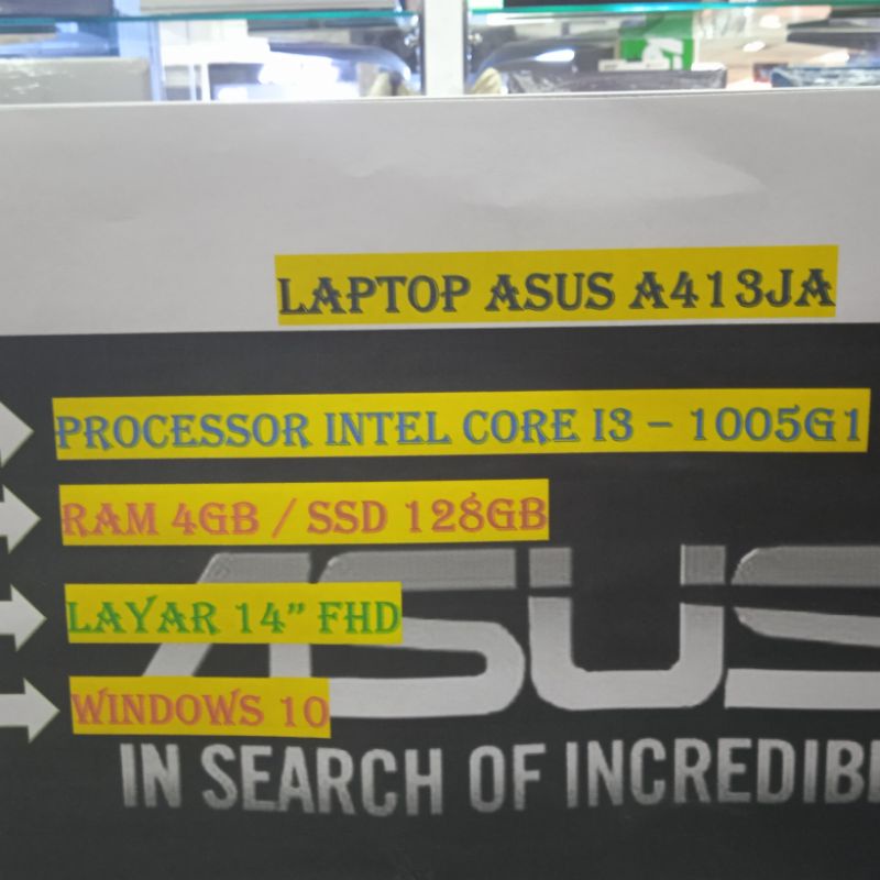 ASUS A413JA I3 1005G1 4GB SSD 128GB