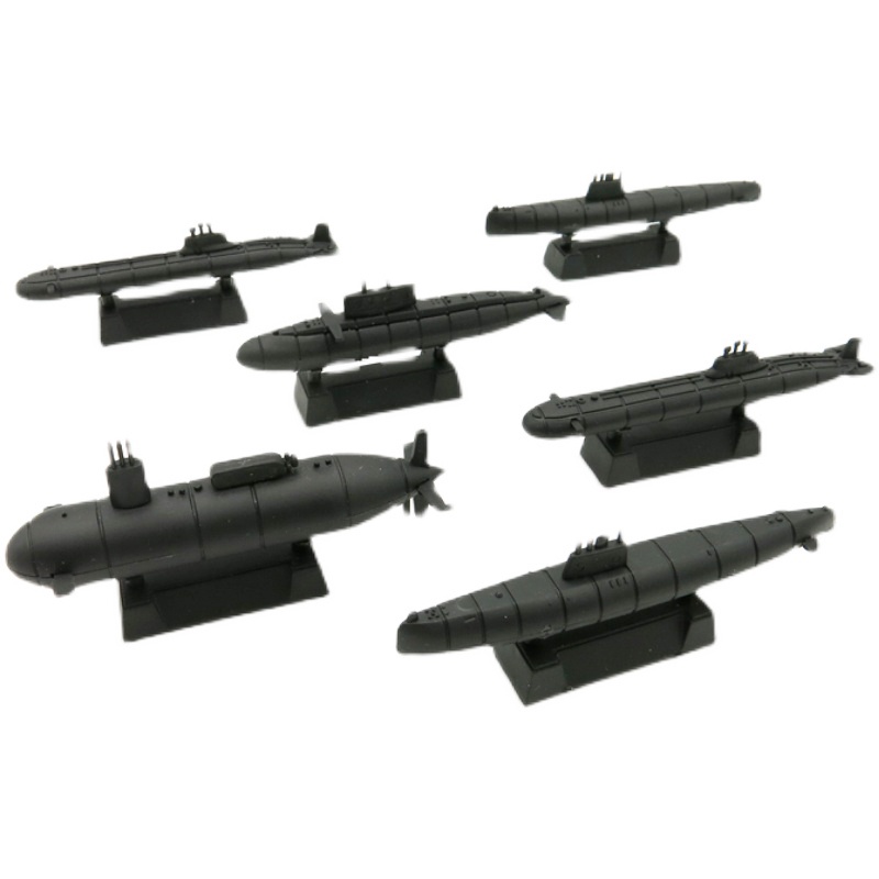 6pcs Mainan Rakitan Model Kapal Selam Rusia Typhoon-class Nuklir Submarines Mini Untuk Anak