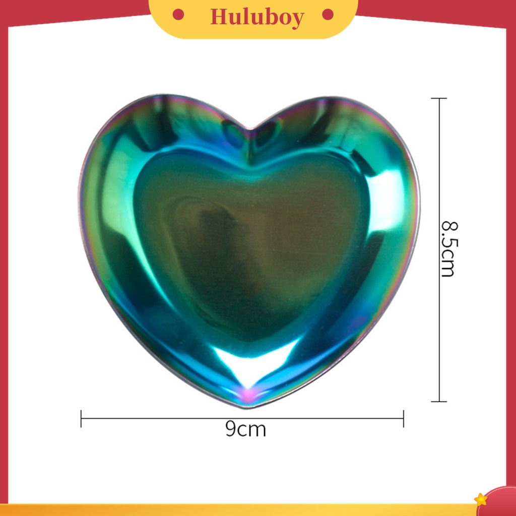 Huluboy Huluboy♡ Palet Display Bentuk Hati Bahan Stainless Steel Untuk Nail Art