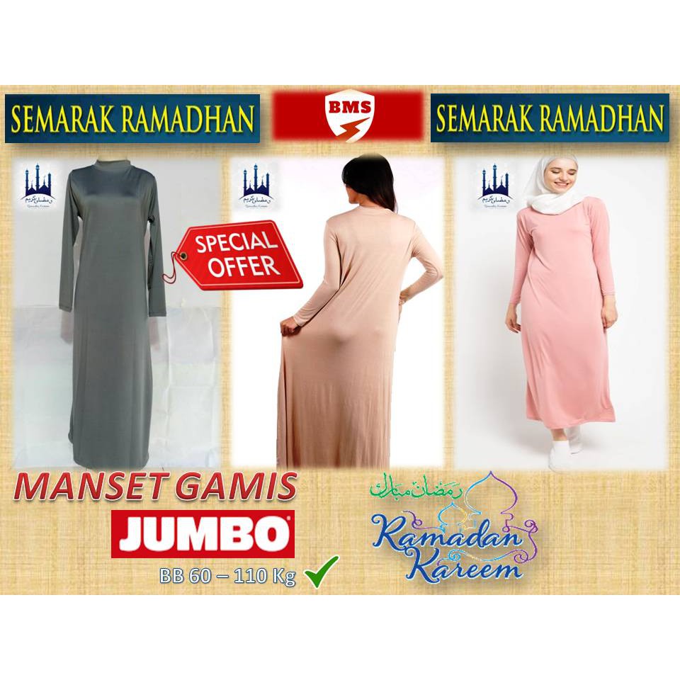 Inner Kaftan Jumbo | Manset Gamis| Daleman Gamis Jersey LD 120
