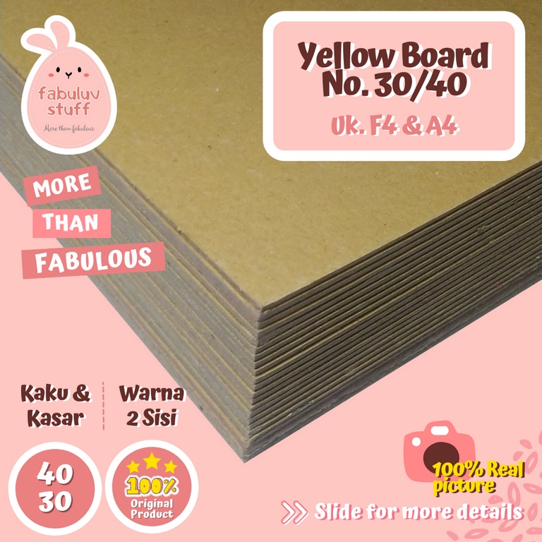 

Karton Yellow Board No. 30 No. 40 A4 F4